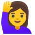 🙋‍♀️ woman raising hand display on Google